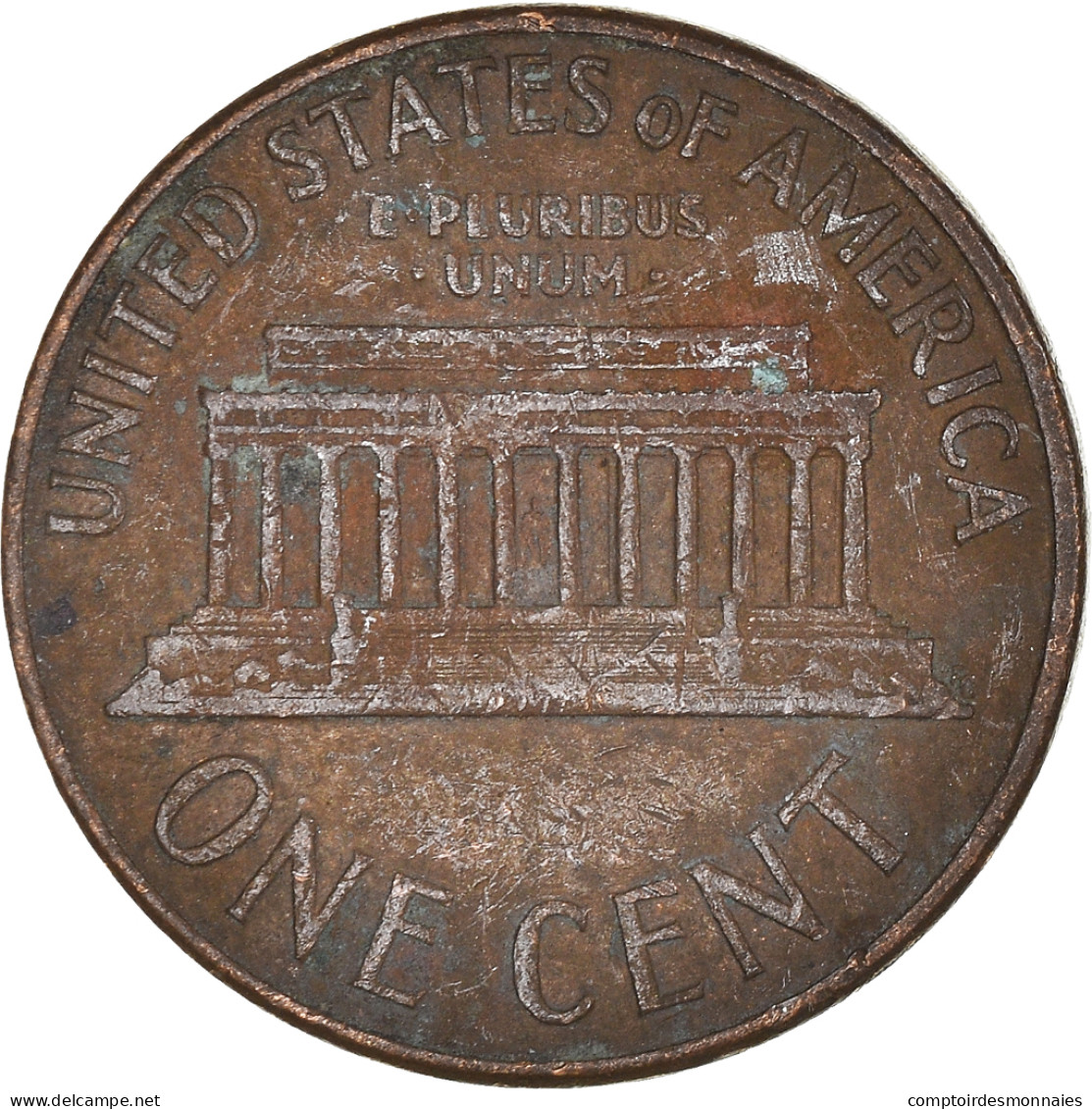 Monnaie, États-Unis, Cent, 1960 - 1959-…: Lincoln, Memorial Reverse