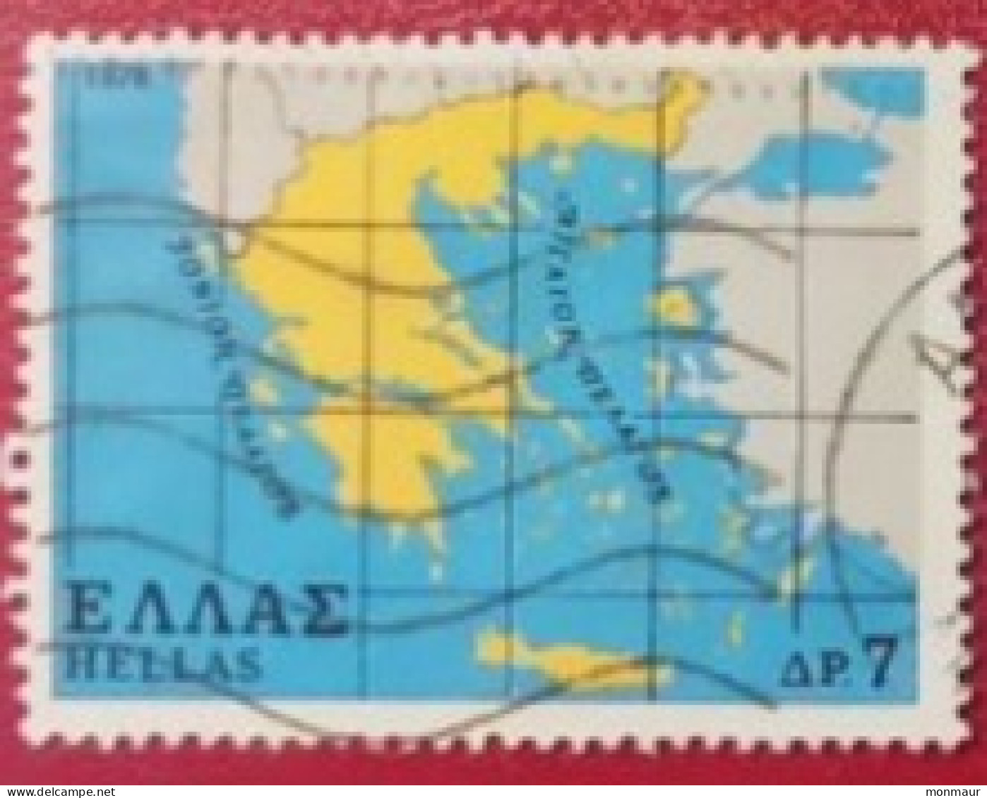 GRECIA 1978 CARTE DU PAYS - Oblitérés