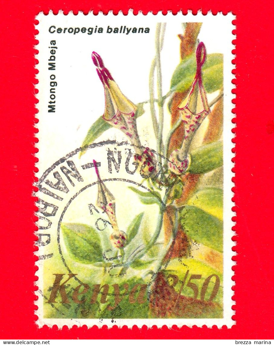 KENIA - Usato - 1983 - Fiori - Ceropegia Ballayana - 3.50 - Kenya (1963-...)