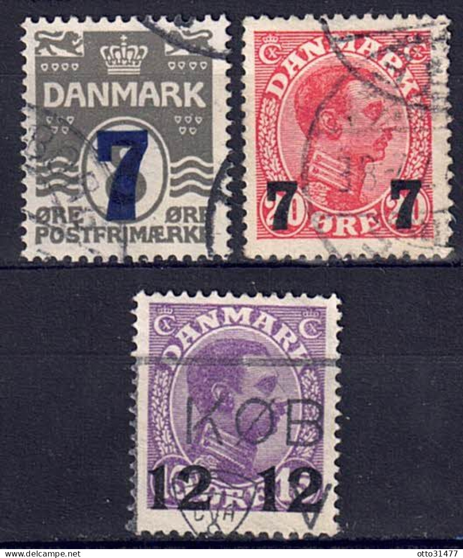 Dänemark 1926 - FM Mit Aufdruck, Nr. 156 - 158, Gestempelt / Used - Gebraucht