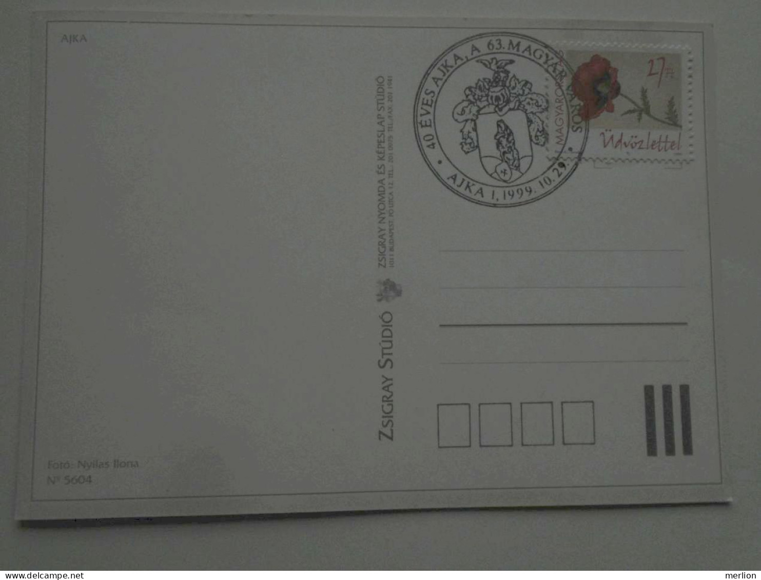 D201089    Hungary  Sopron  - Special Postmark -  40 éves AJKA Város - Hojas Completas