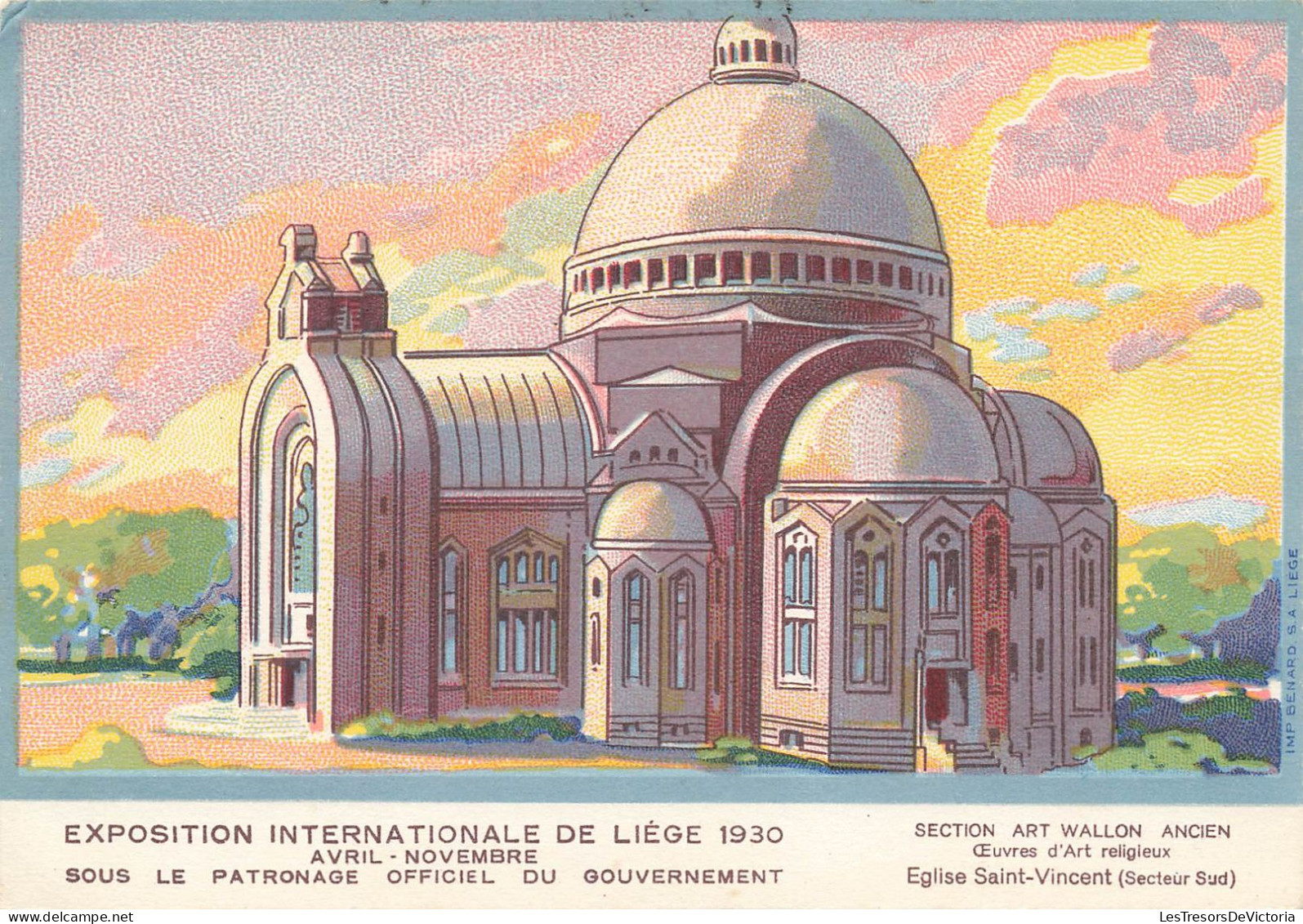 BELGIQUE-exposition Internationale De Liège 1930-Section Art Wallon Ancien Œuvre D'art Religieux-Carte Postale Ancienne - Liege