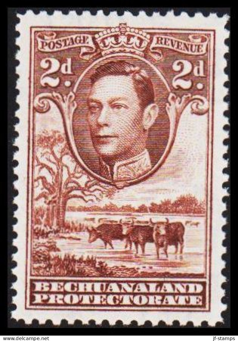 1938. BECHUANALAND PROTECTORATE. Georg VI.  2 D Very Lightly Hinged. (MICHEL 104) - JF542508 - 1885-1964 Bechuanaland Protettorato