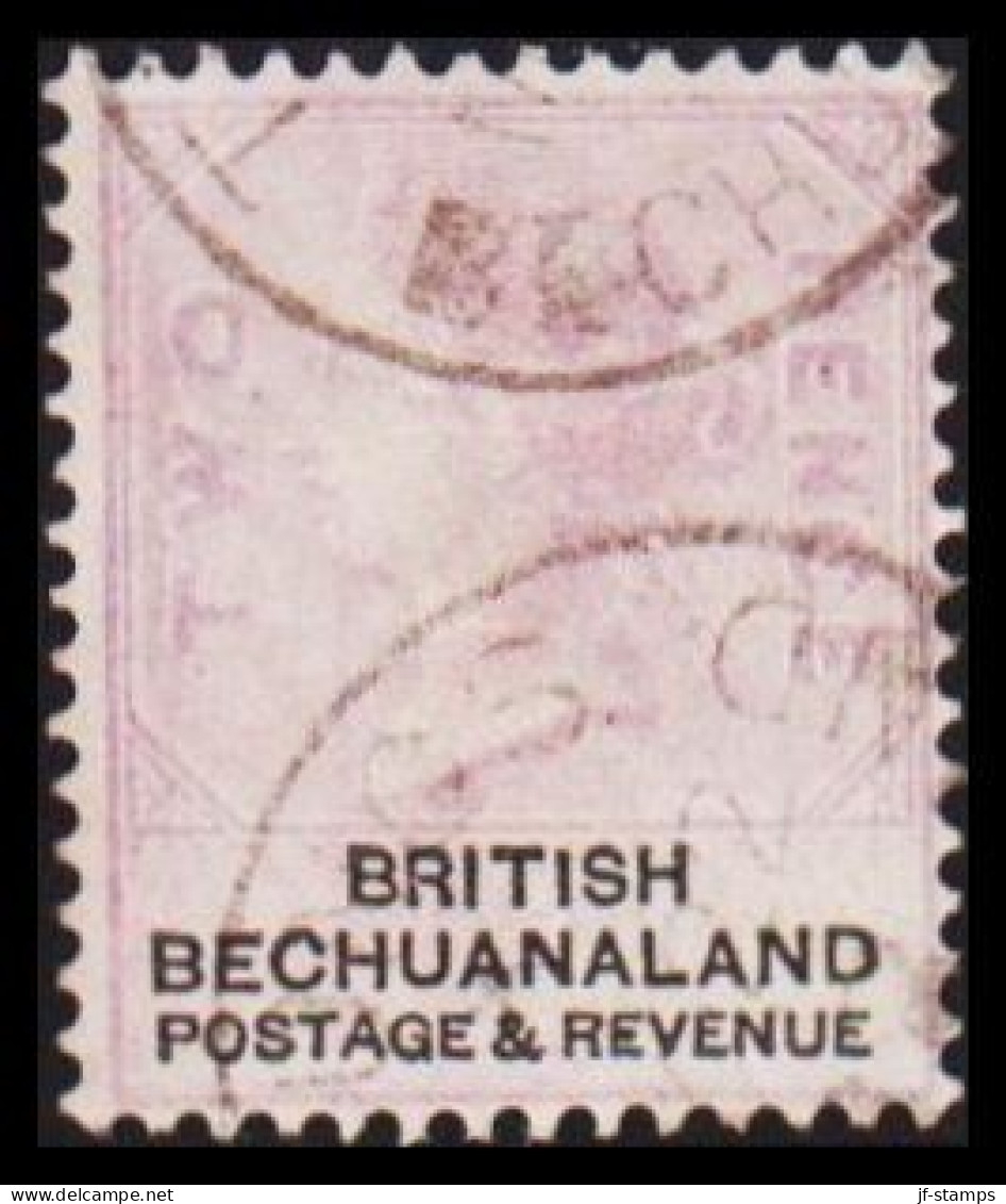 1887. BECHUANALAND. POSTAGE & REVENUE __TWO PENCE __ Victoria.  (MICHEL 11) - JF542512 - 1885-1964 Protectorat Du Bechuanaland