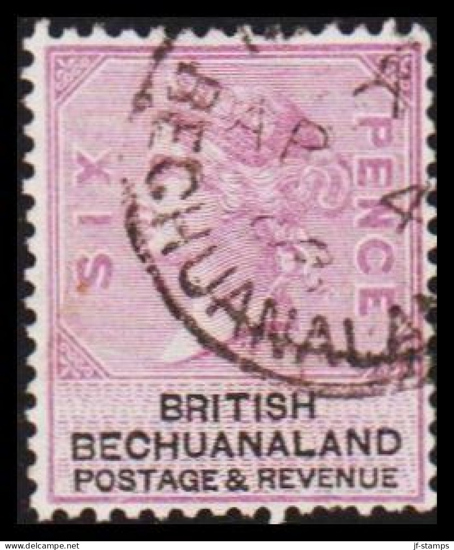 1887. BECHUANALAND. POSTAGE & REVENUE __SIX PENCE __ Victoria.  (MICHEL 14) - JF542514 - 1885-1964 Protectoraat Van Bechuanaland