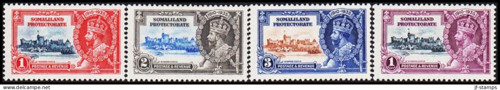 1935. SOMALILAND PROTECTORATE. Georg V Silverjub. Complete Set.  Very Lightly Hinged. (Michel 70-73) - JF542526 - Somaliland (Protettorato ...-1959)