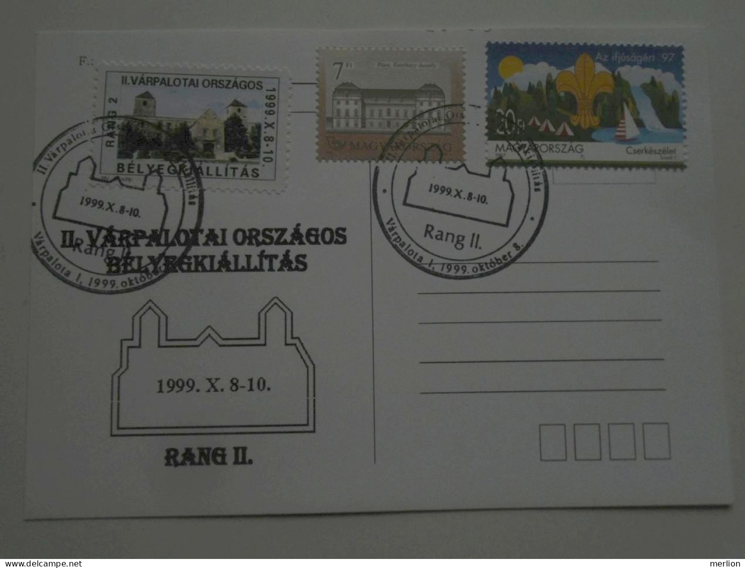 D201094   Hungary  Sopron  - Special Postmark -  Várpalota  1999   Országos Bélyegkiállítás  -Stamp Exhibition - Poststempel (Marcophilie)