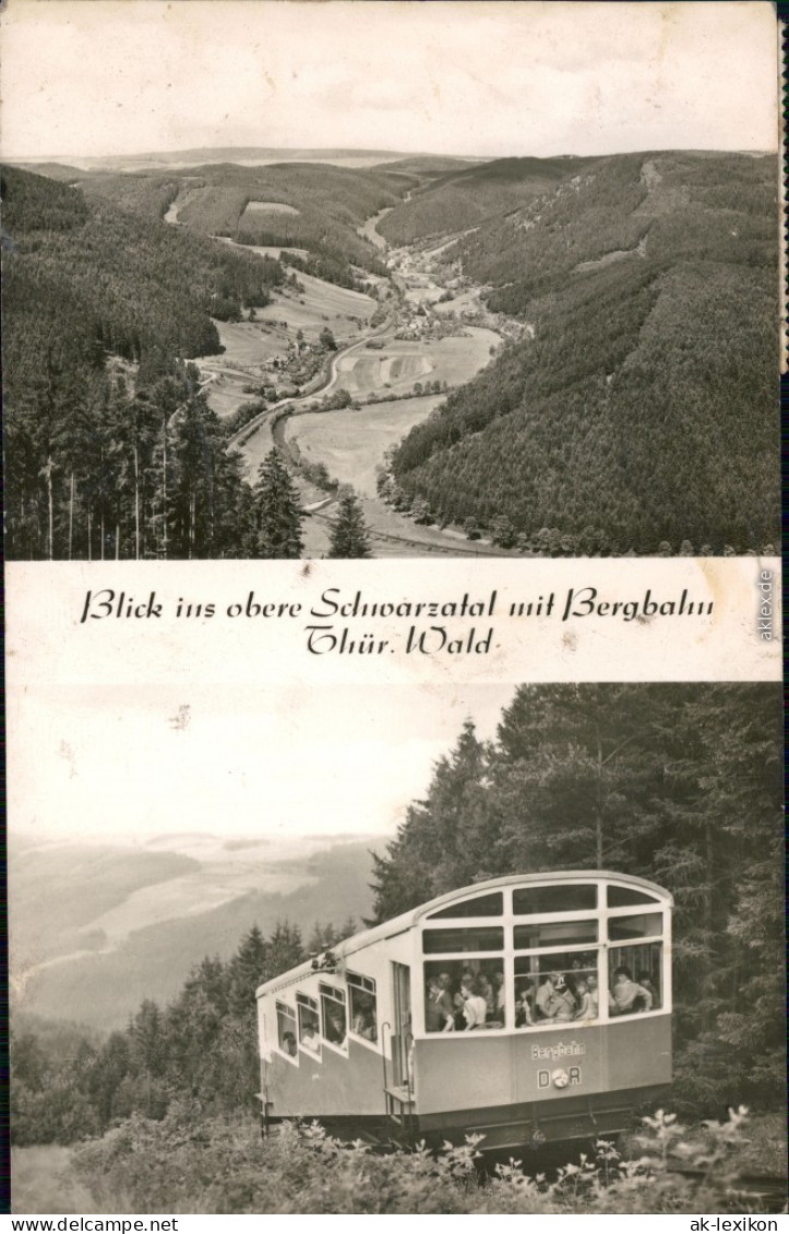 Lichtenhain&#47;Bergbahn-Oberweißbach Blick Ins Obere Schwarzatal Mit Bergbahn 1971  - Lichtenhain
