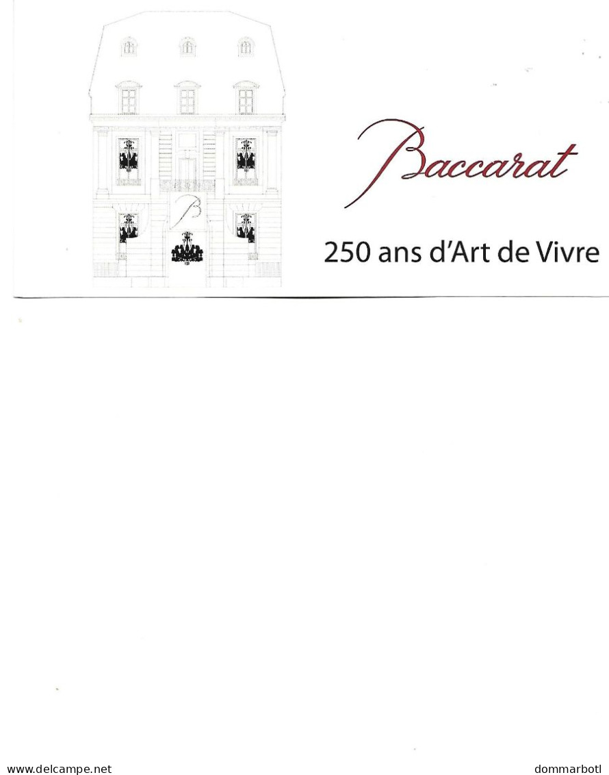 Verrerie D'Art , Baccarat, Courrier Privé - Verres & Vitraux