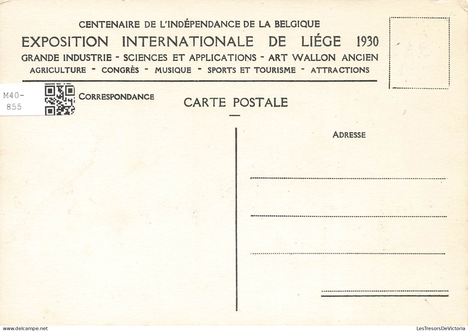 BELGIQUE - Exposition Internationale De Liège 1930 - Une Des Portes D'entrée (secteur Nord) - Carte Postale Ancienne - Lüttich