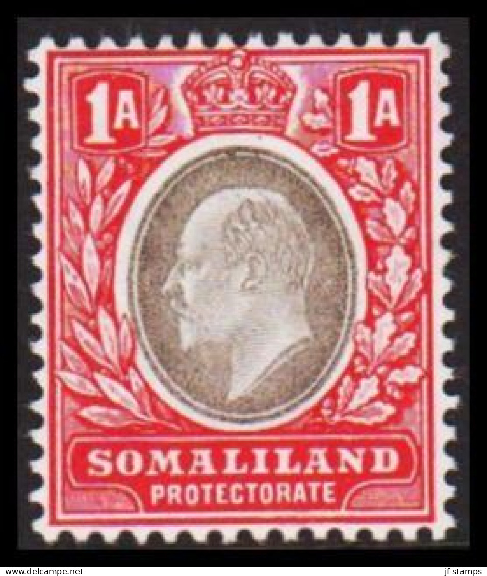 1904. SOMALILAND PROTECTORATE. Edward VII. 1 A Hinged. (Michel 21) - JF542559 - Somaliland (Protectorate ...-1959)