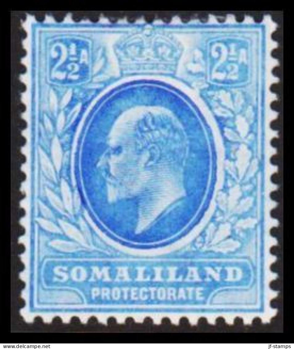 1904. SOMALILAND PROTECTORATE. Edward VII. 2½ A Hinged. (Michel 23) - JF542561 - Somaliland (Herrschaft ...-1959)