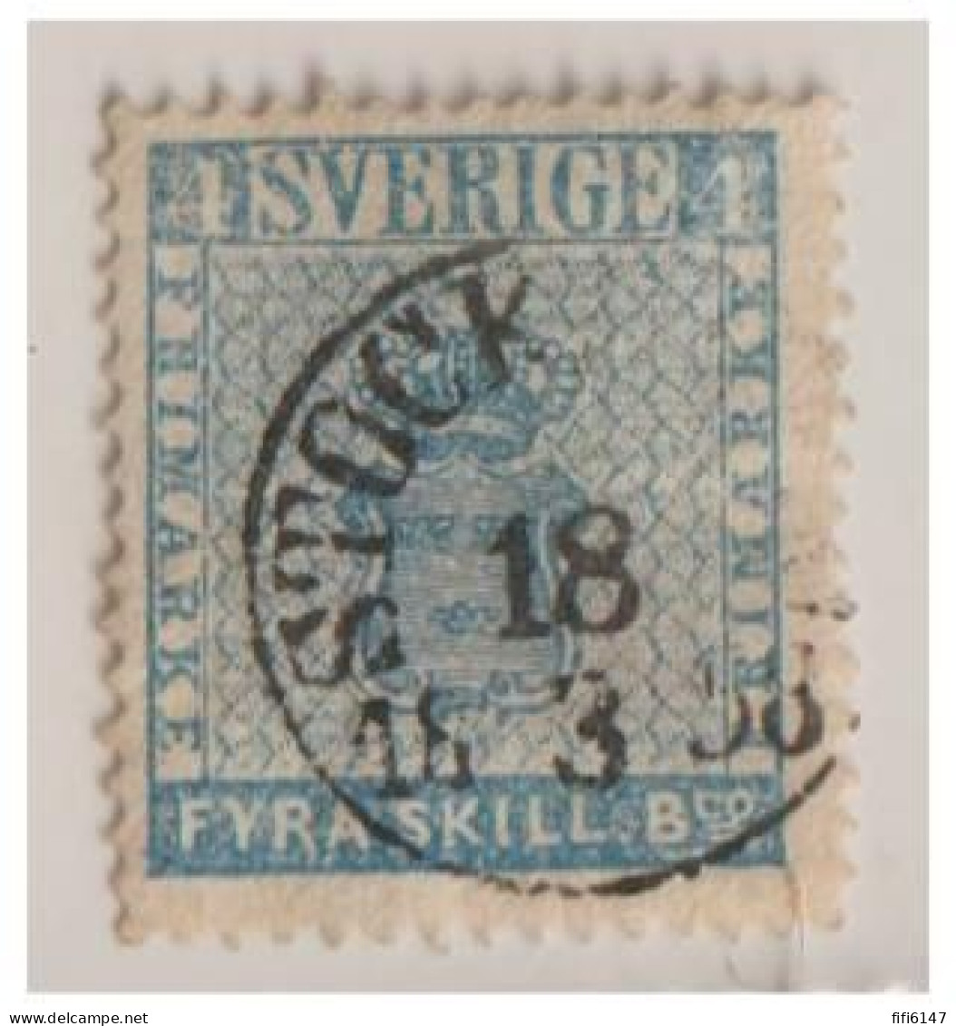 SUEDE --Facit N° 2 --oblitéré SKENINGE 17/10 1866 - Used Stamps