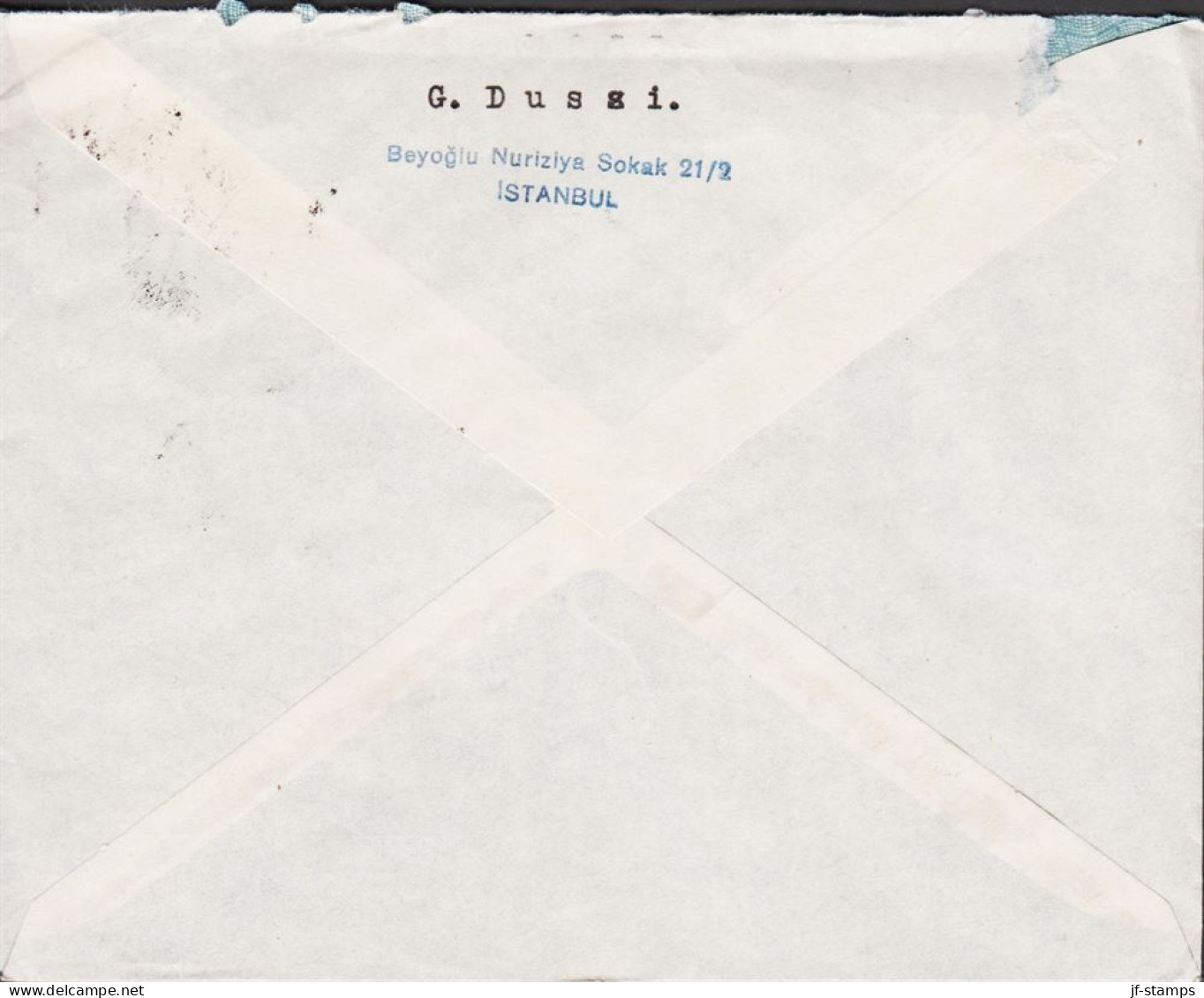 1945. TÜRKIYE. Uncensored Cover Par Avion OAT To Storebro, Sweden Via London With 2 +... (Michel 958+ C 62 +) - JF542658 - Unused Stamps