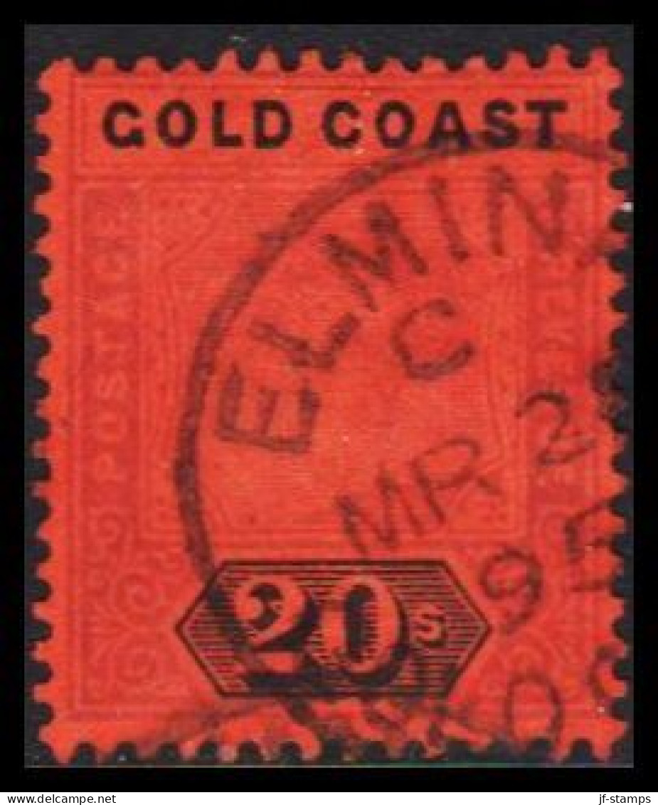 1889-1894. GOLD COAST. Victoria. 20 S Beautifully Cancelled ELMINA C MR 26 95 GOLD COAST. Rare... (MICHEL 21) - JF542672 - Goudkust (...-1957)