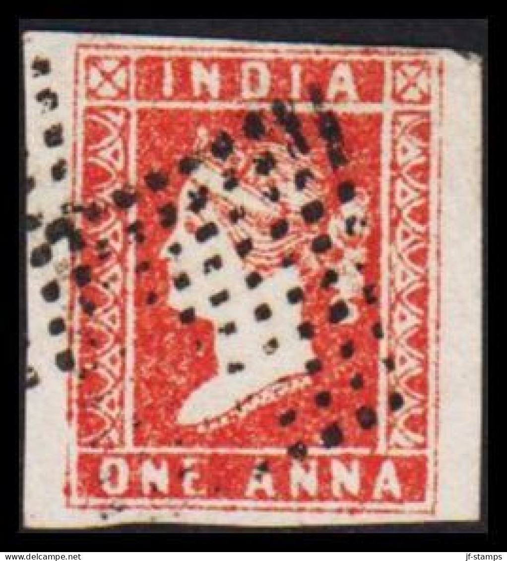 1854. INDIA. Victoria. ONE ANNA. Fine Cancel.  - JF542689 - 1858-79 Compañia Británica Y Gobierno De La Reina