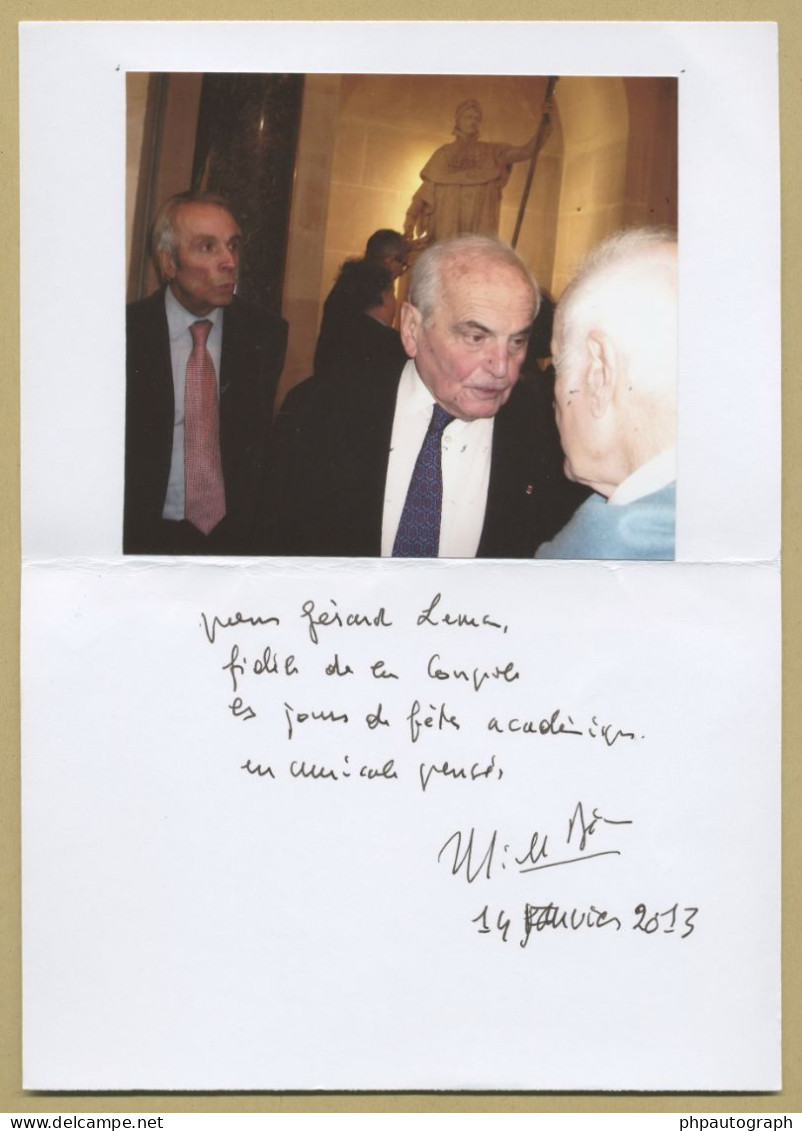 Michel Déon (1919-2016) - French Writer - Signed Card + Original Photo - 2013 - Escritores