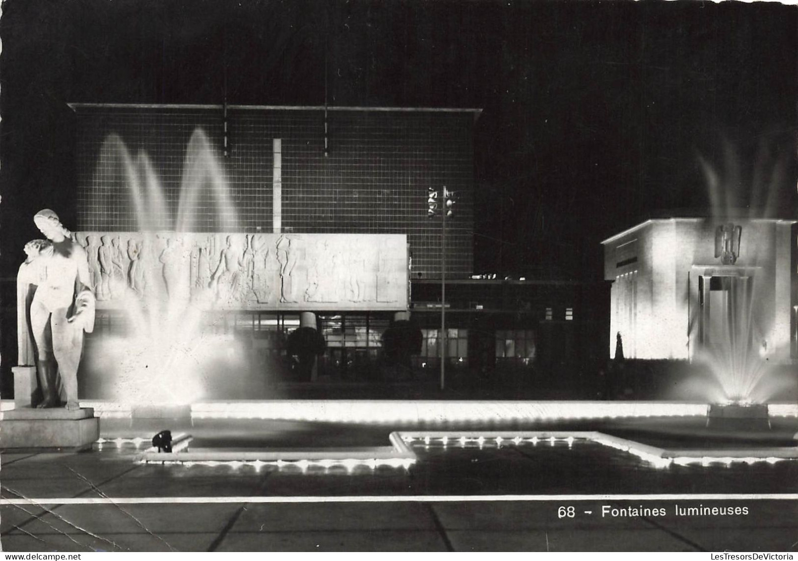 BELGIQUE - Fontaine Lumineuses - Carte Officielle De L'exposition Internationale De Liège 1939 - Carte Postale Ancienne - Lüttich