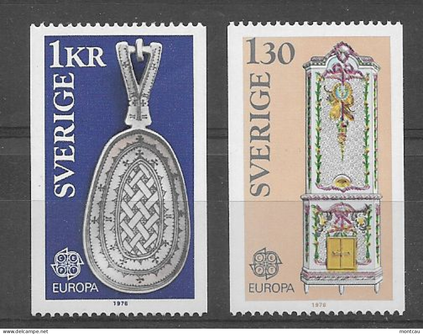 Suecia 1976.  Europa Mi 943-44  (**) - 1976