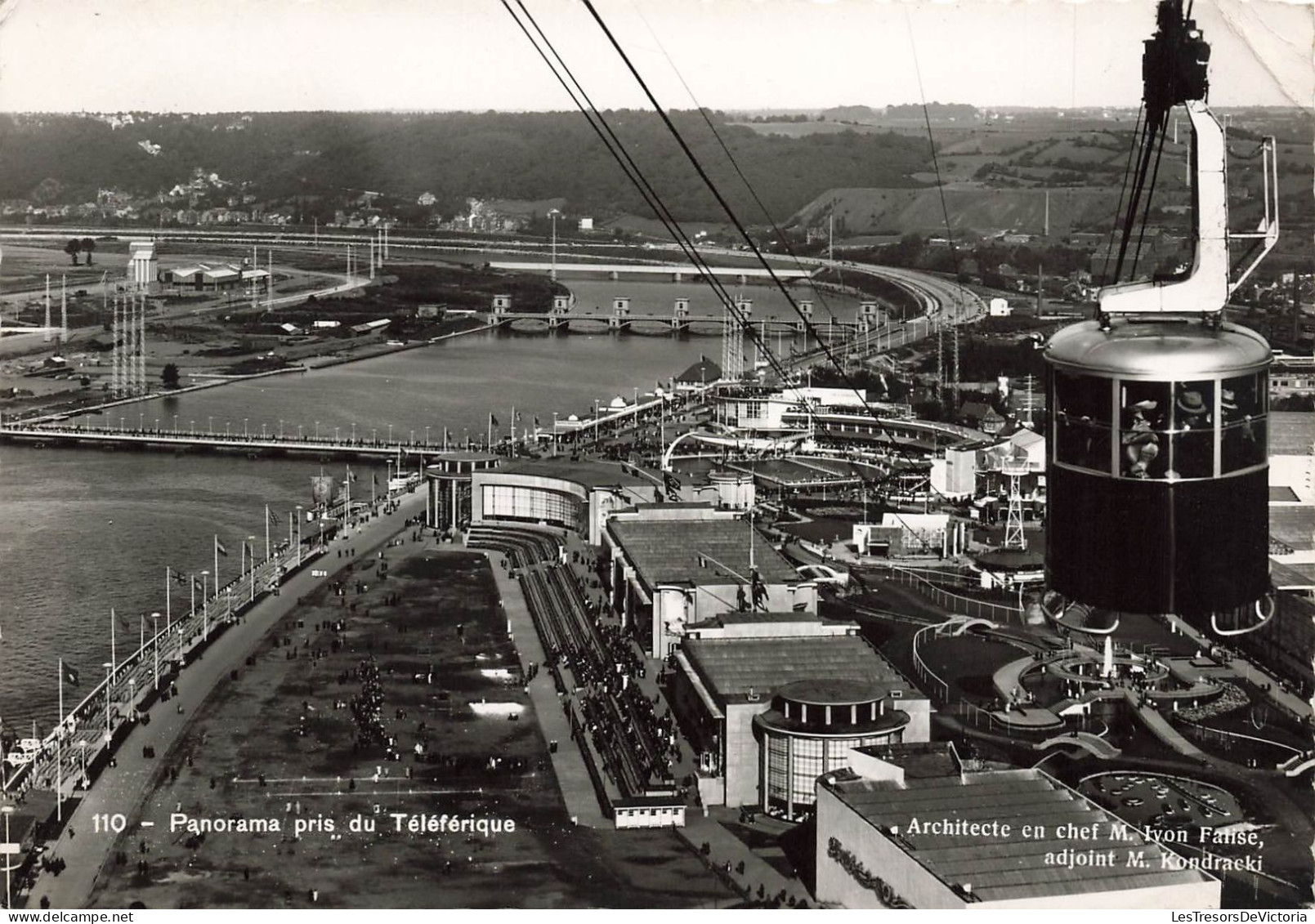 BELGIQUE - Panorama Pris Du Téléférique - Architecte En Chef M Ivon Falise Adjoint M Kondracki - Carte Postale Ancienne - Lüttich