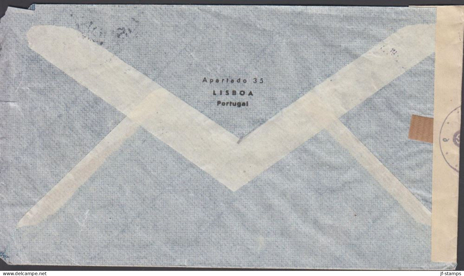 1942. PORTUGALInteresting Censored Cover To Storebro, Sweden With Pair 1$75 LUSIADAS Cancelle... (Michel 601) - JF542792 - Neufs