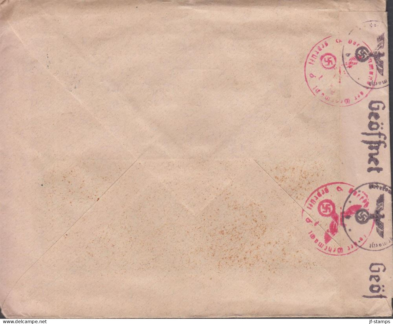 1944. PORTUGAL Pair 1$75 Stampshow In Lisboa On Censored Cover (ISIDORO SAMPAIO DÓLIVEIRA MAQ... (Michel 668) - JF542793 - Neufs