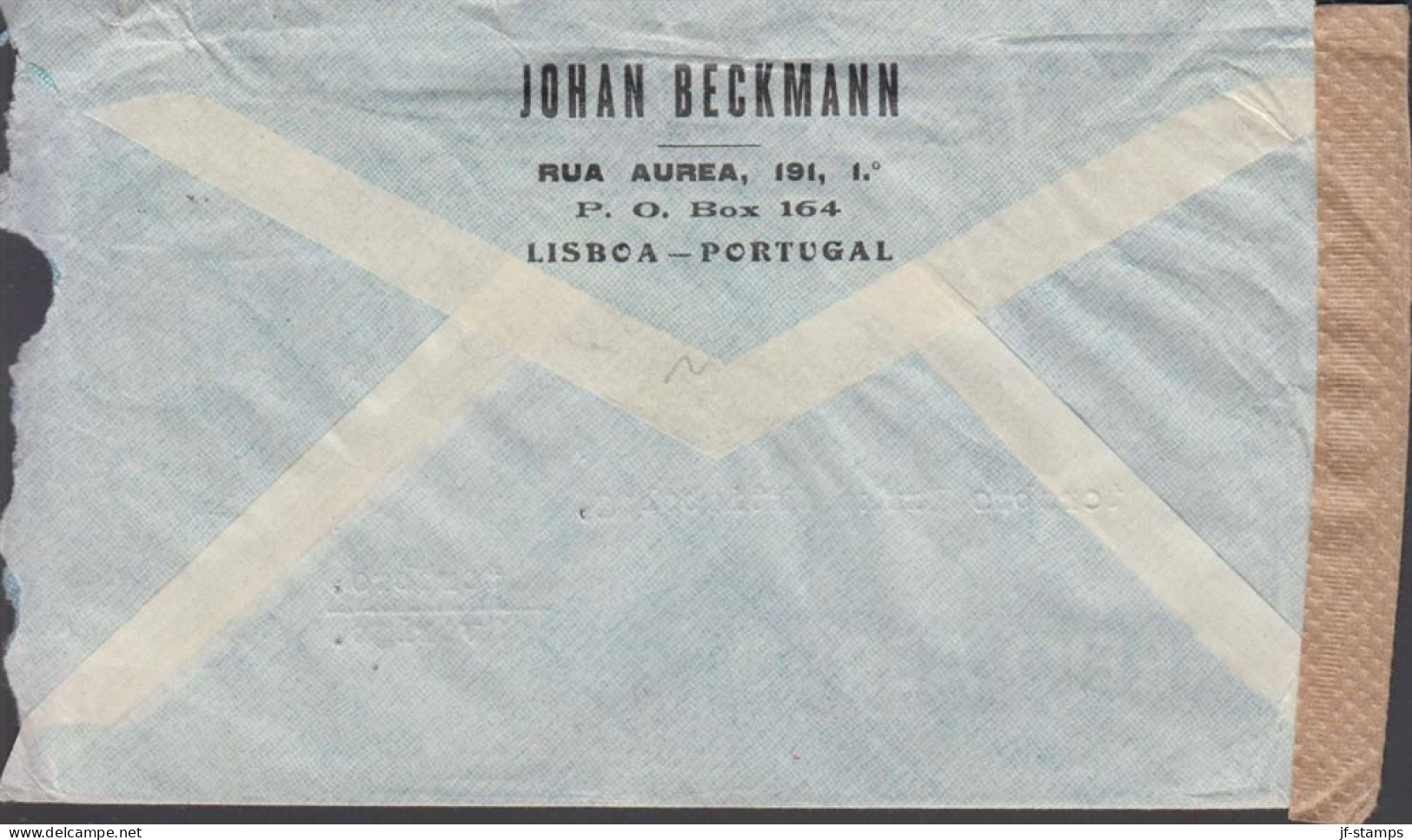 1942. PORTUGALInteresting Censored Cover To Storebro, Sweden With Pair 1$75 LUSIADAS Cancelle... (Michel 601) - JF542795 - Neufs