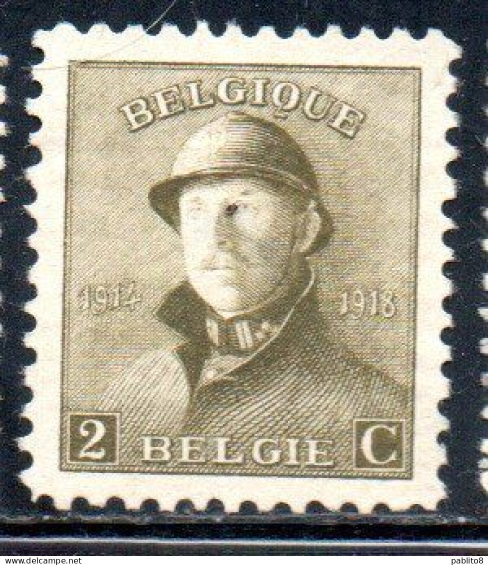 BELGIQUE BELGIE BELGIO BELGIUM 1919 KING ROI ALBERT I IN TRENCH HELMET 2c USED OBLITERE' USATO - 1918 Croix-Rouge