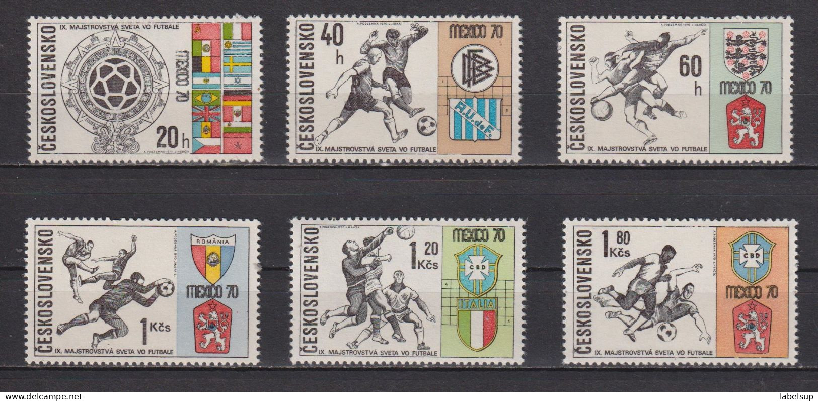 Timbres Neufs** De Tchecoslovaquie De 1970 YT 1802 à 1807 MI 1958 à 1963 MNH - Ungebraucht