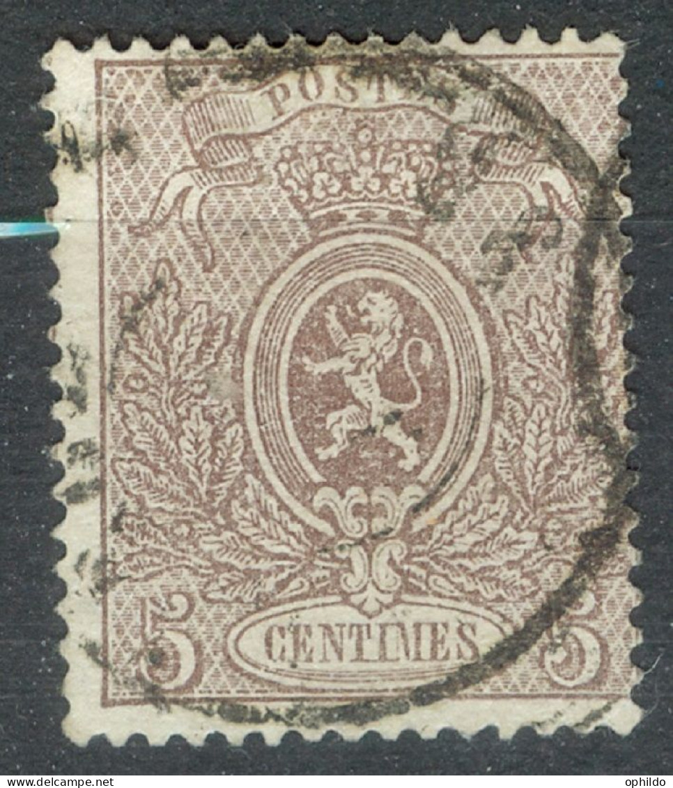 Belgique   Cob 25A   Ob  TB  Dent 15 - 1866-1867 Coat Of Arms