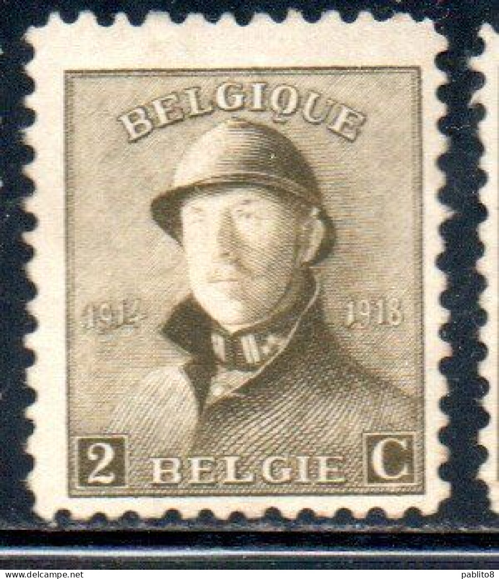 BELGIQUE BELGIE BELGIO BELGIUM 1919 KING ROI ALBERT I IN TRENCH HELMET 2c USED OBLITERE' USATO - 1918 Croix-Rouge