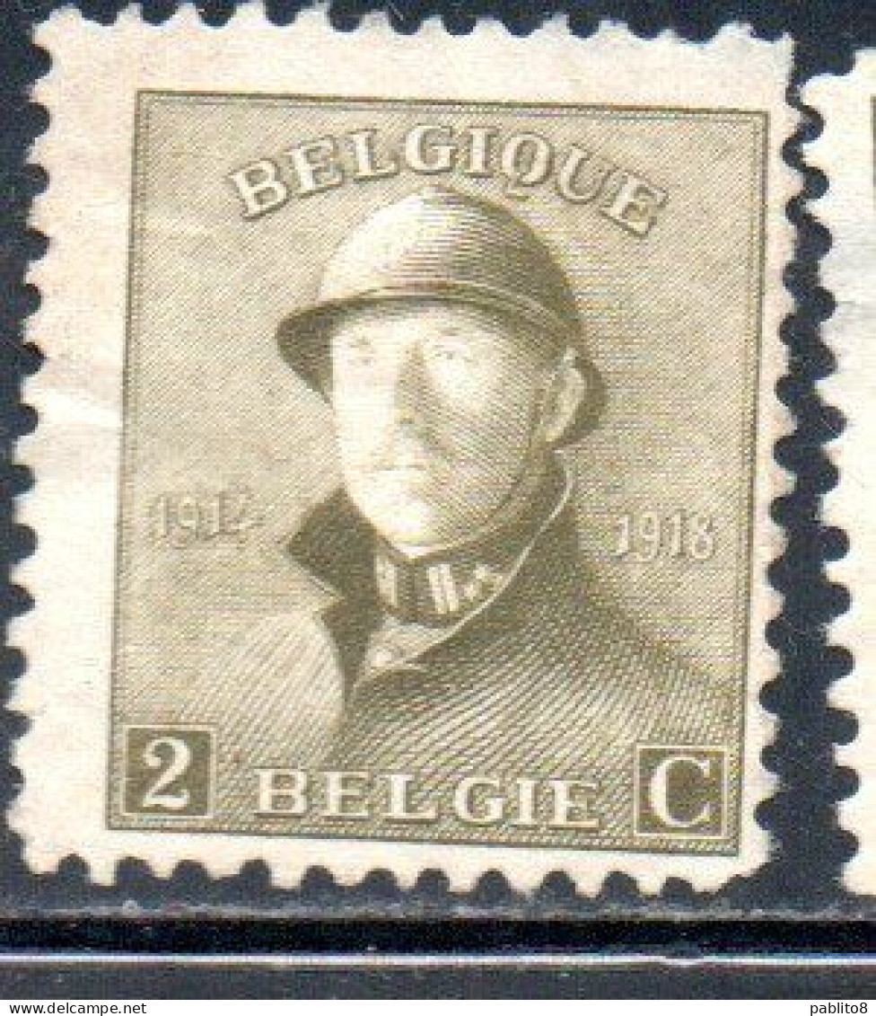 BELGIQUE BELGIE BELGIO BELGIUM 1919 KING ROI ALBERT I IN TRENCH HELMET 2c USED OBLITERE' USATO - 1918 Rode Kruis