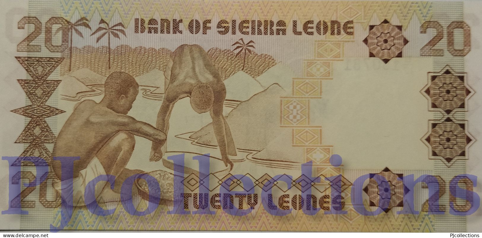 SIERRA LEONE 20 LEONES 1988 PICK 16 UNC - Sierra Leone