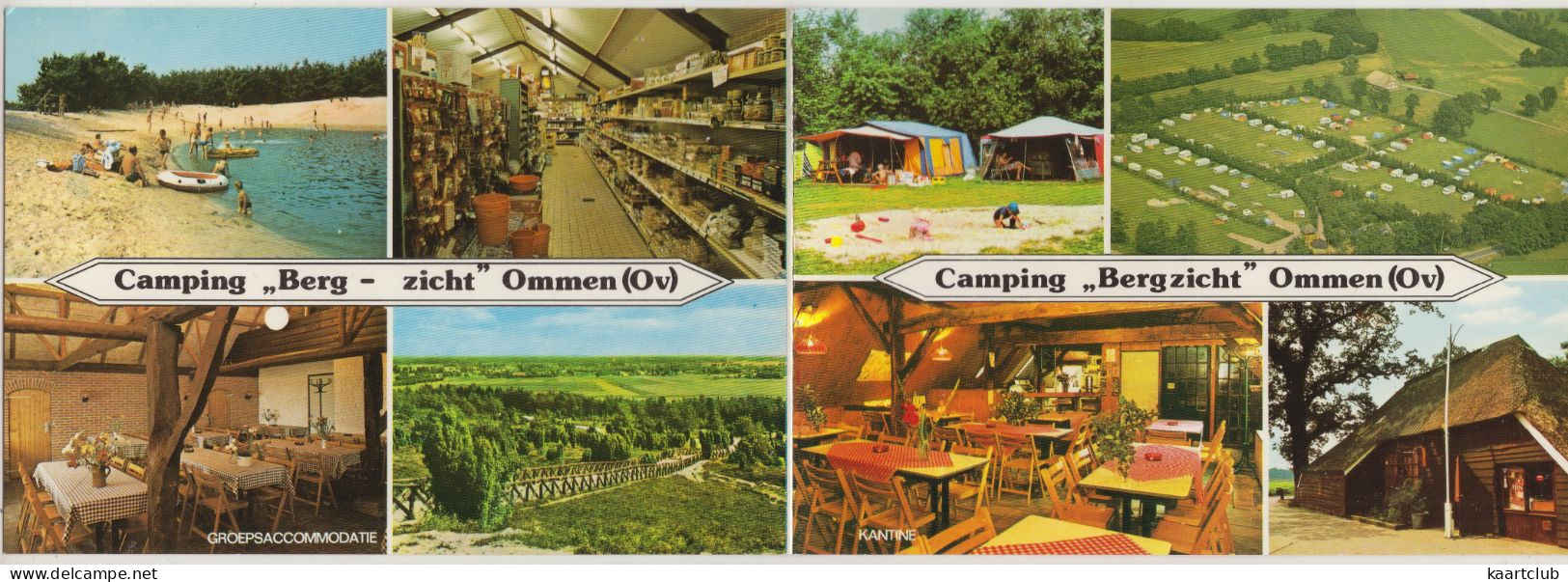 Camping 'Berg Zicht', Ommen (Ov.) - (Nederland/Holland) - (Afm. 2x 15 Cm X 10.5 Cm) - Ommen