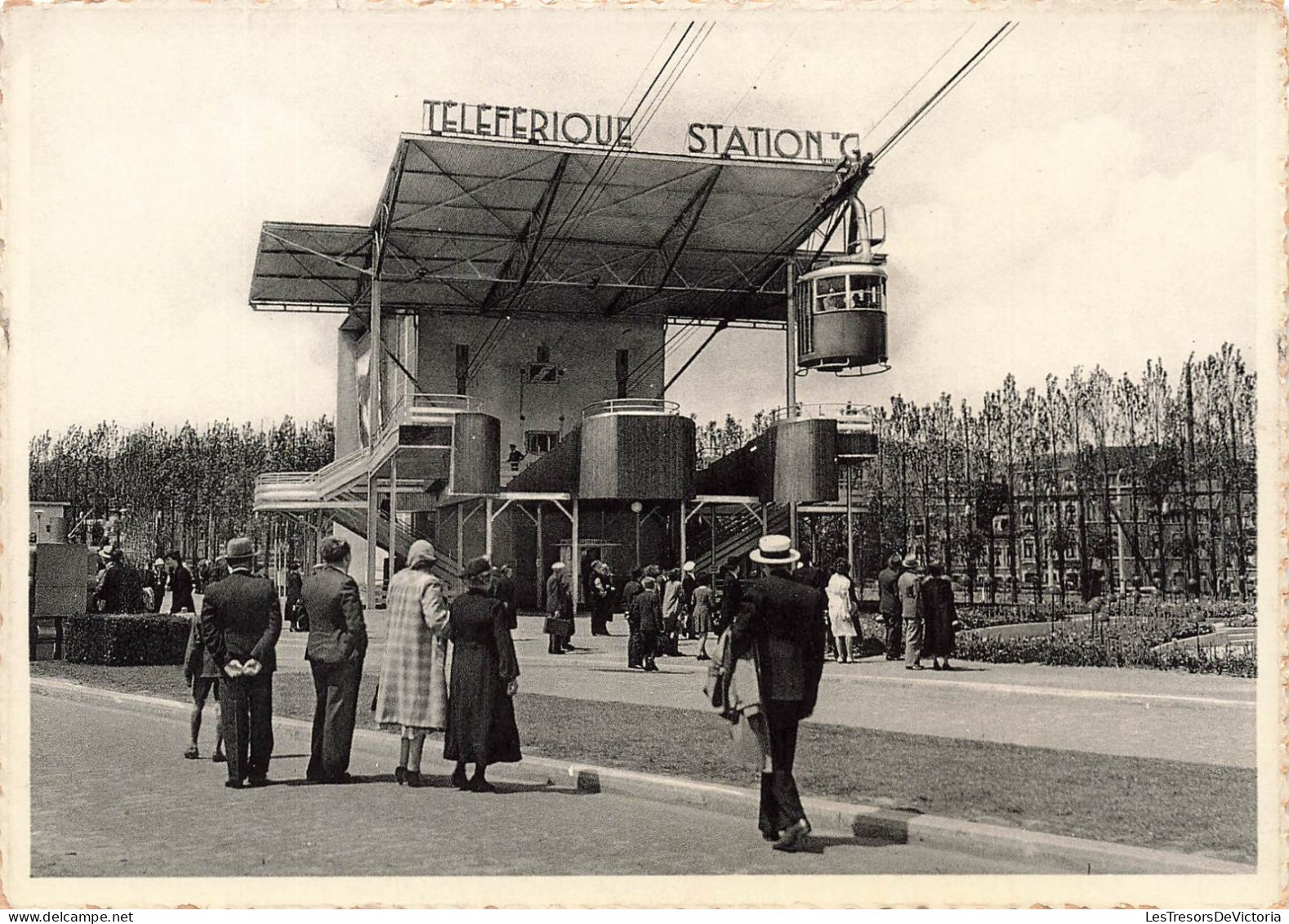 BELGIQUE - Vue Générale De La Station Du Téléférique - M Ivon Falise  - Animé - Carte Postale Ancienne - Luik