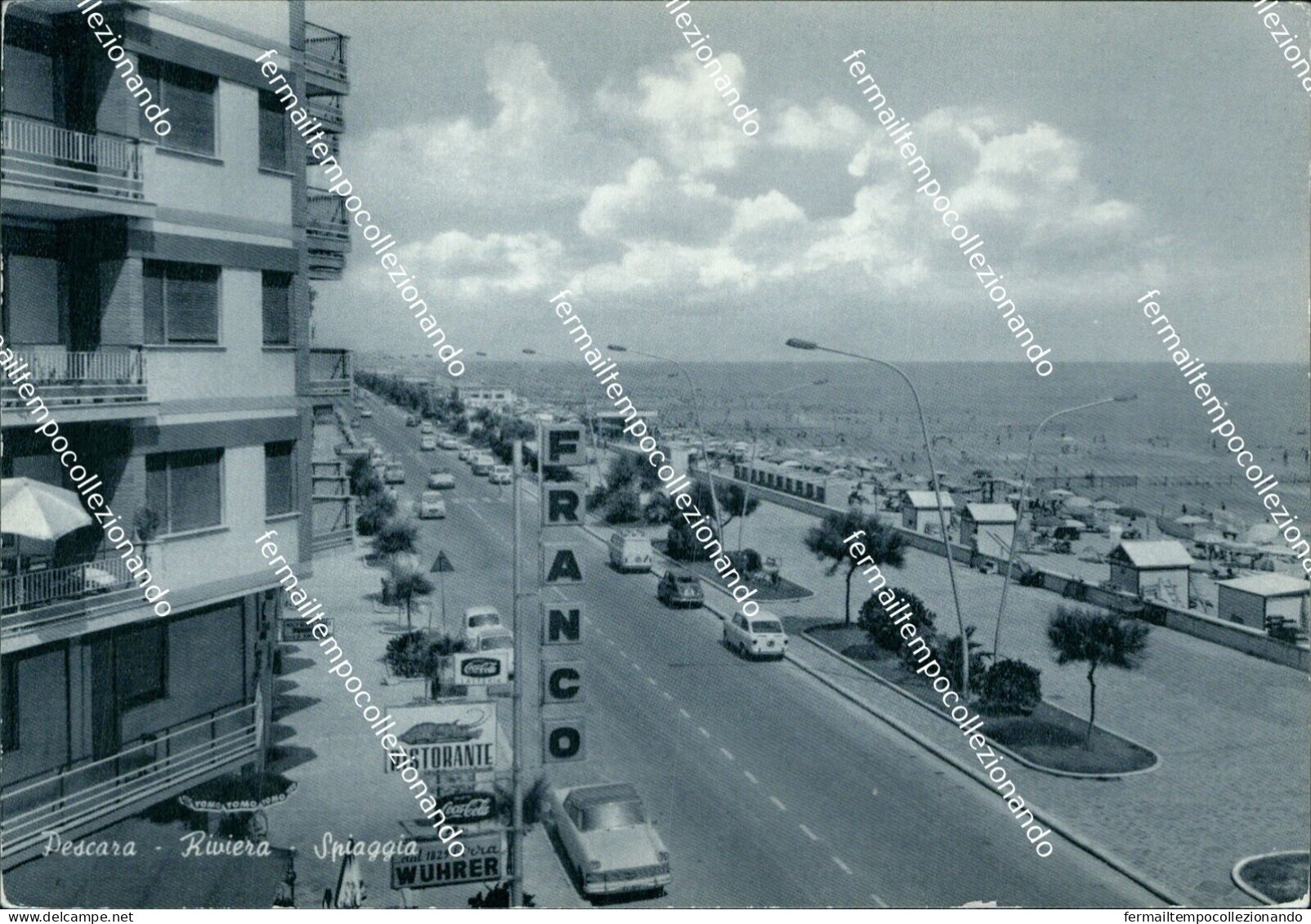 Bn506 Cartolina Pescara Citta'  Riviera Spiaggia - Pescara