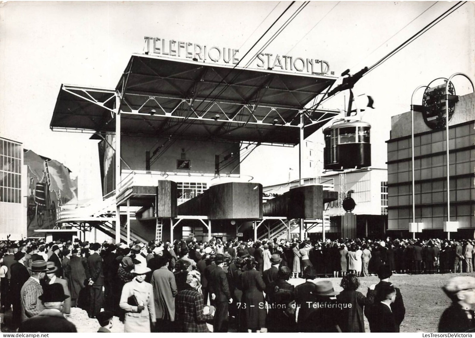 BELGIQUE - Vue Générale De La Station Du Téléférique - Arch M M Ivon Falise Kondracki - Animé - Carte Postale Ancienne - Liège