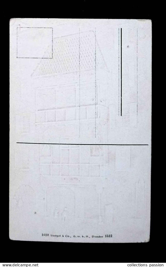 Cp, Autriche, Innsbruck, Goldénes Dachl, Gaufrée, 1910 Stengel & Co, Dresden 1512, Vierge, 2 Scans - Innsbruck