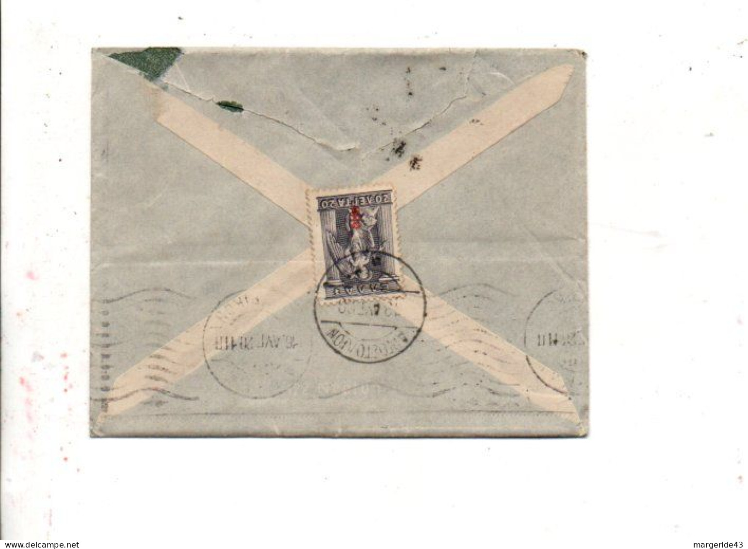 GRECE SEUL SUR LETTRE POUR LA FRANCE 1920 - Storia Postale