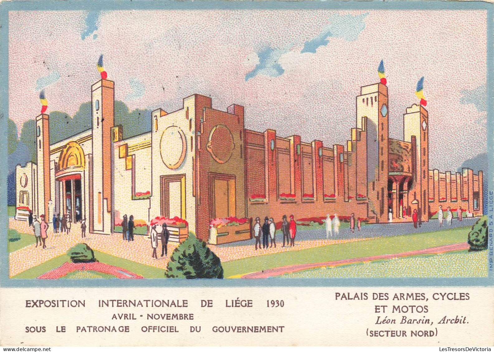 BELGIQUE - Exposition Internationale De Liège 1930 - Palais Des Armes Cycles Et Motos - Carte Postale Ancienne - Luik