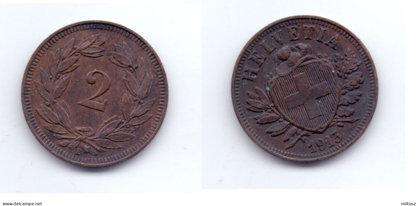 Switzerland 2 Rappen 1913 - 2 Centimes / Rappen