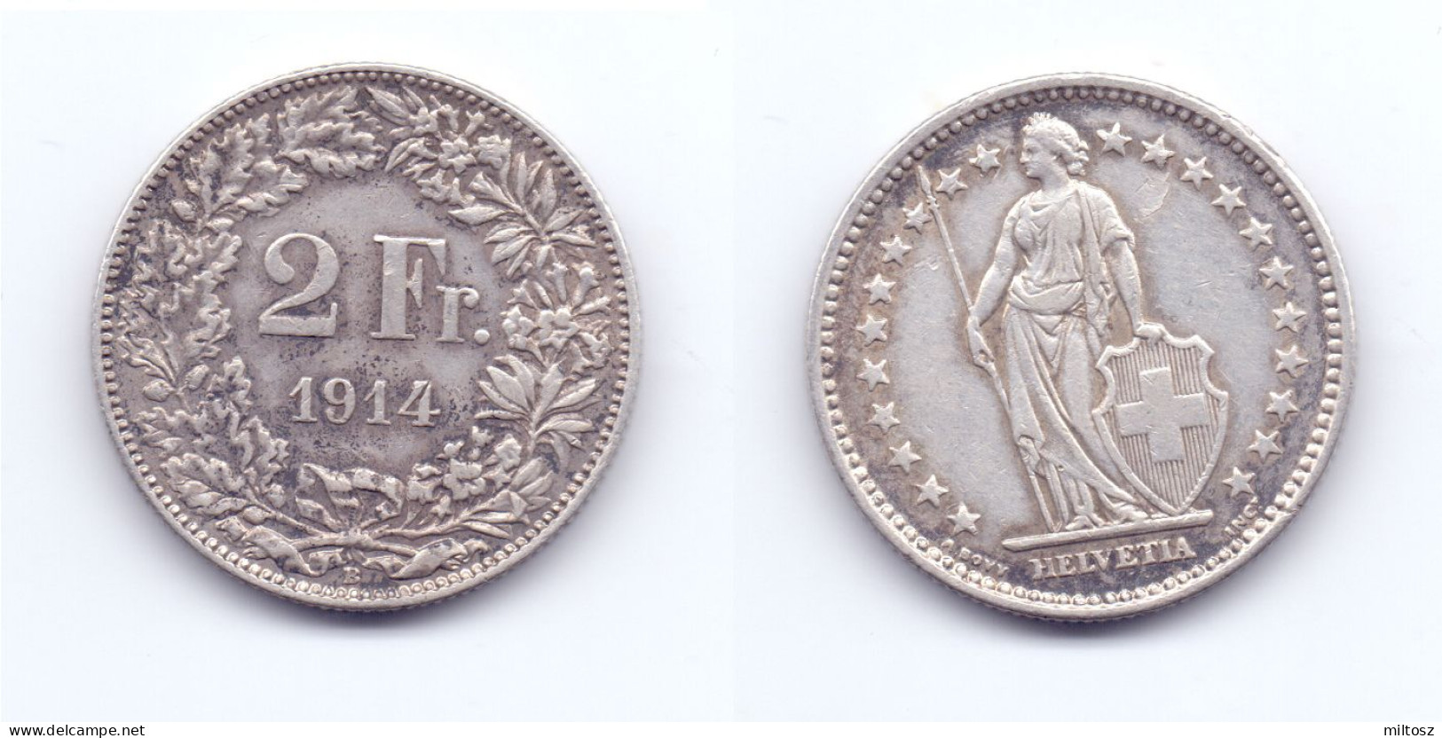 Switzerland 2 Francs 1914 - 2 Francs