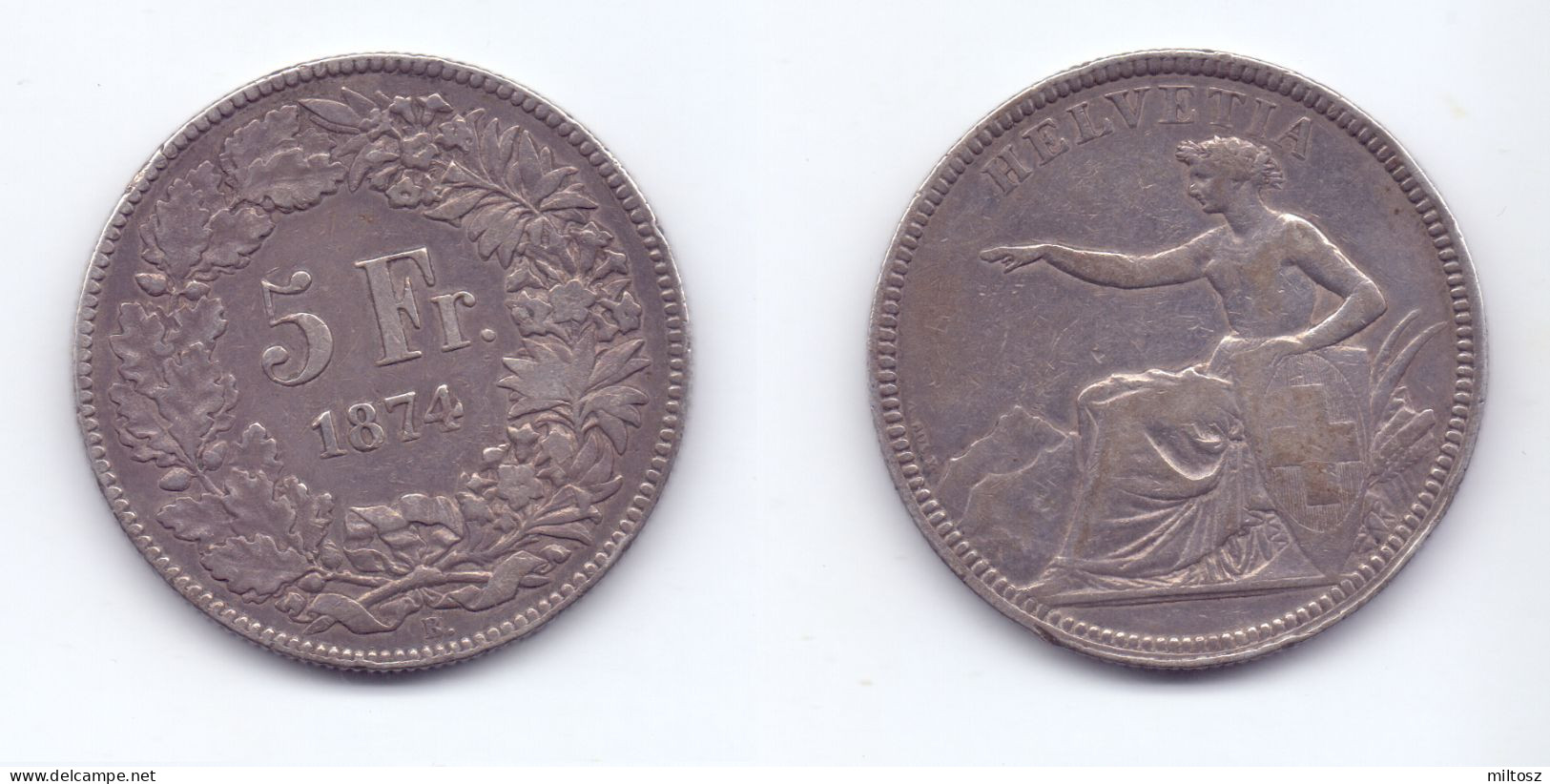 Switzerland 5 Francs 1874 - 5 Francs