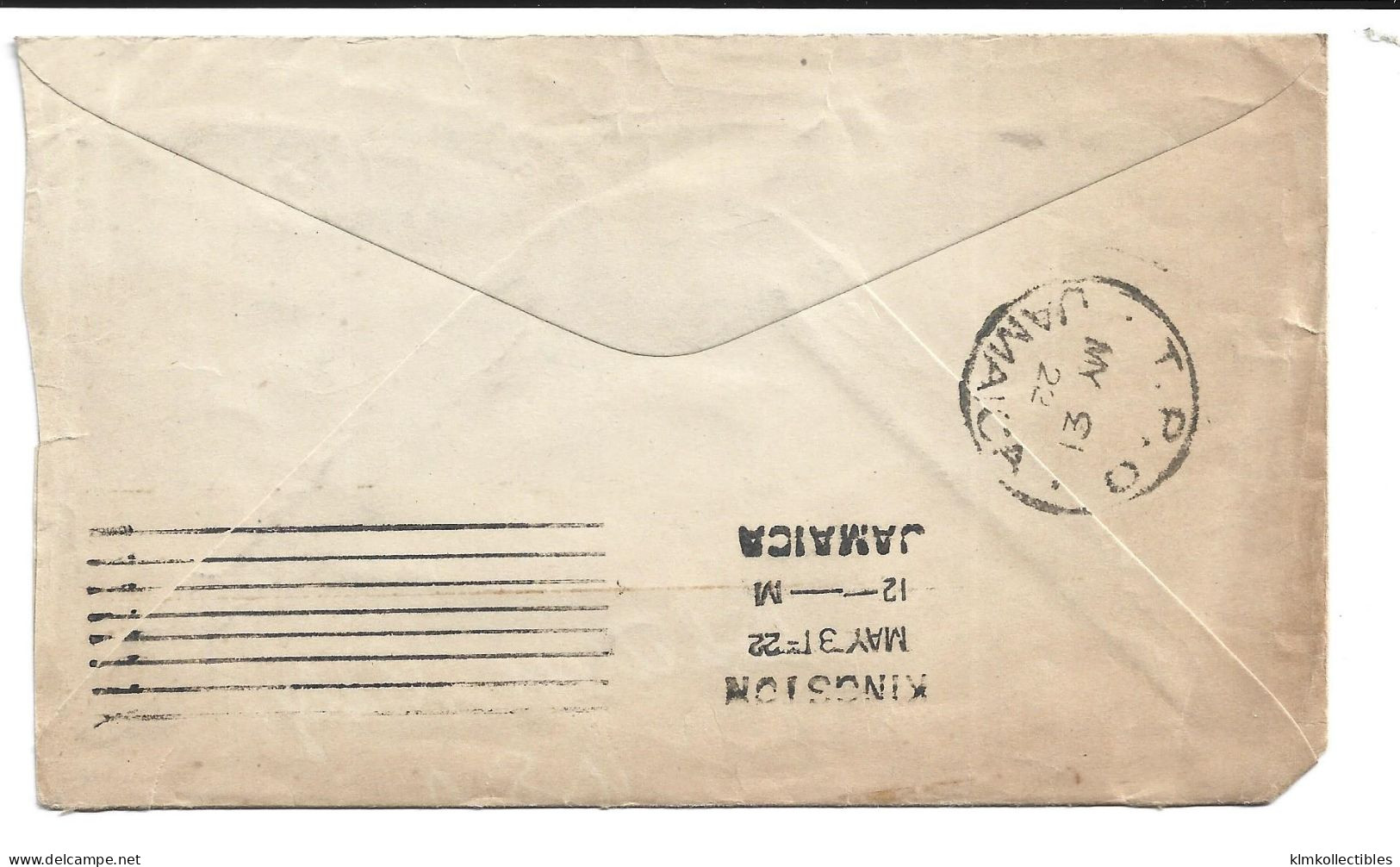 JAMAICA - 1922 COVER TO USA - Jamaica (1962-...)