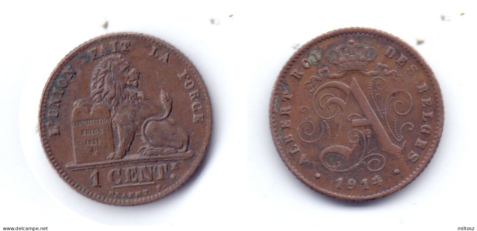 Belgium 1 Centime 1914 (French Legend) - 1 Cent