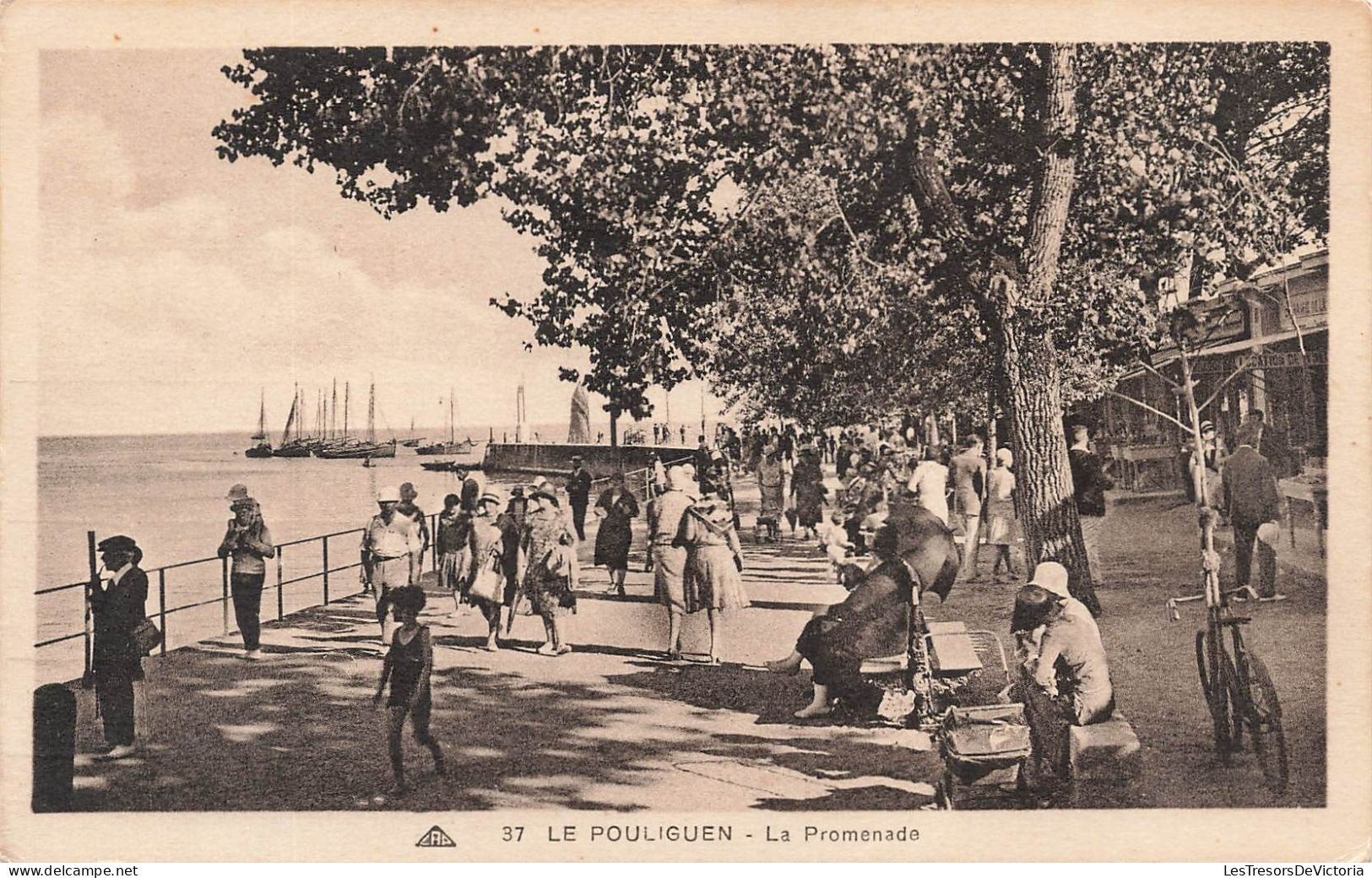 FRANCE - Le Pouliguen - La Promenade - Animé - Carte Postale Ancienne - Le Pouliguen