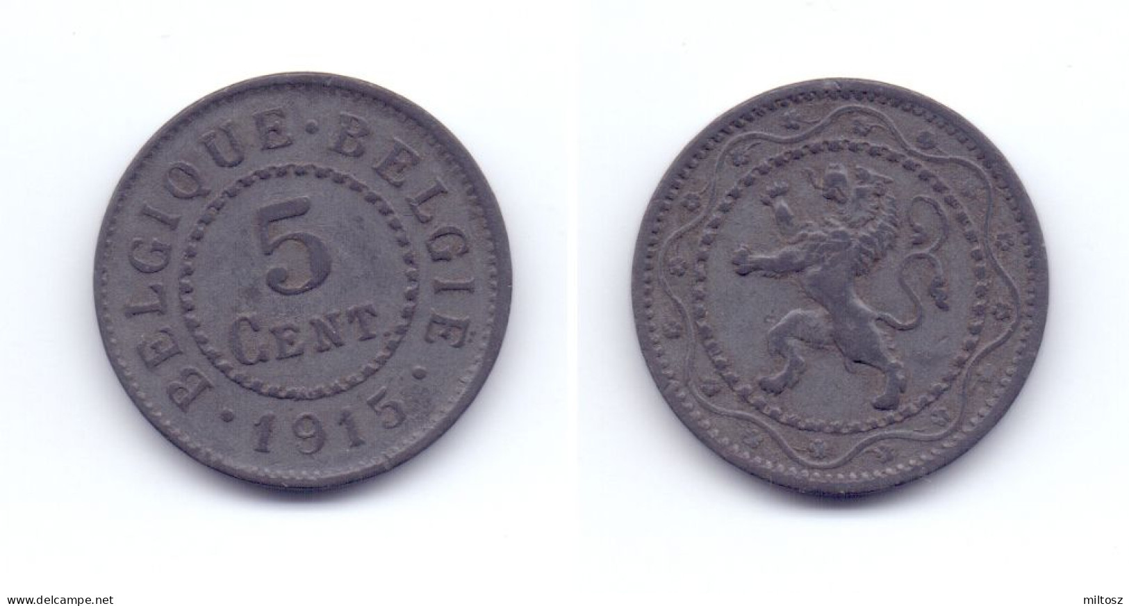 Belgium 5 Centimes 1915 WWi Issue - 5 Cents