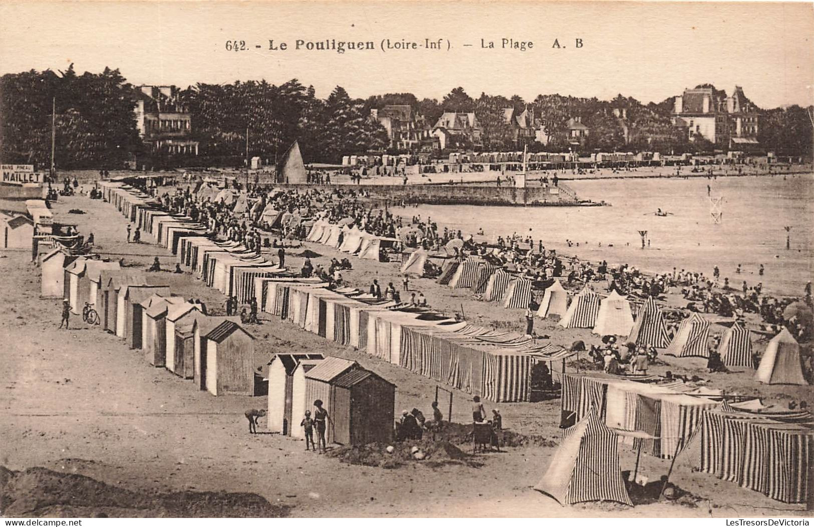 FRANCE - Le Pouliguen - La Plage - Tentes - Carte Postale Ancienne - Le Pouliguen