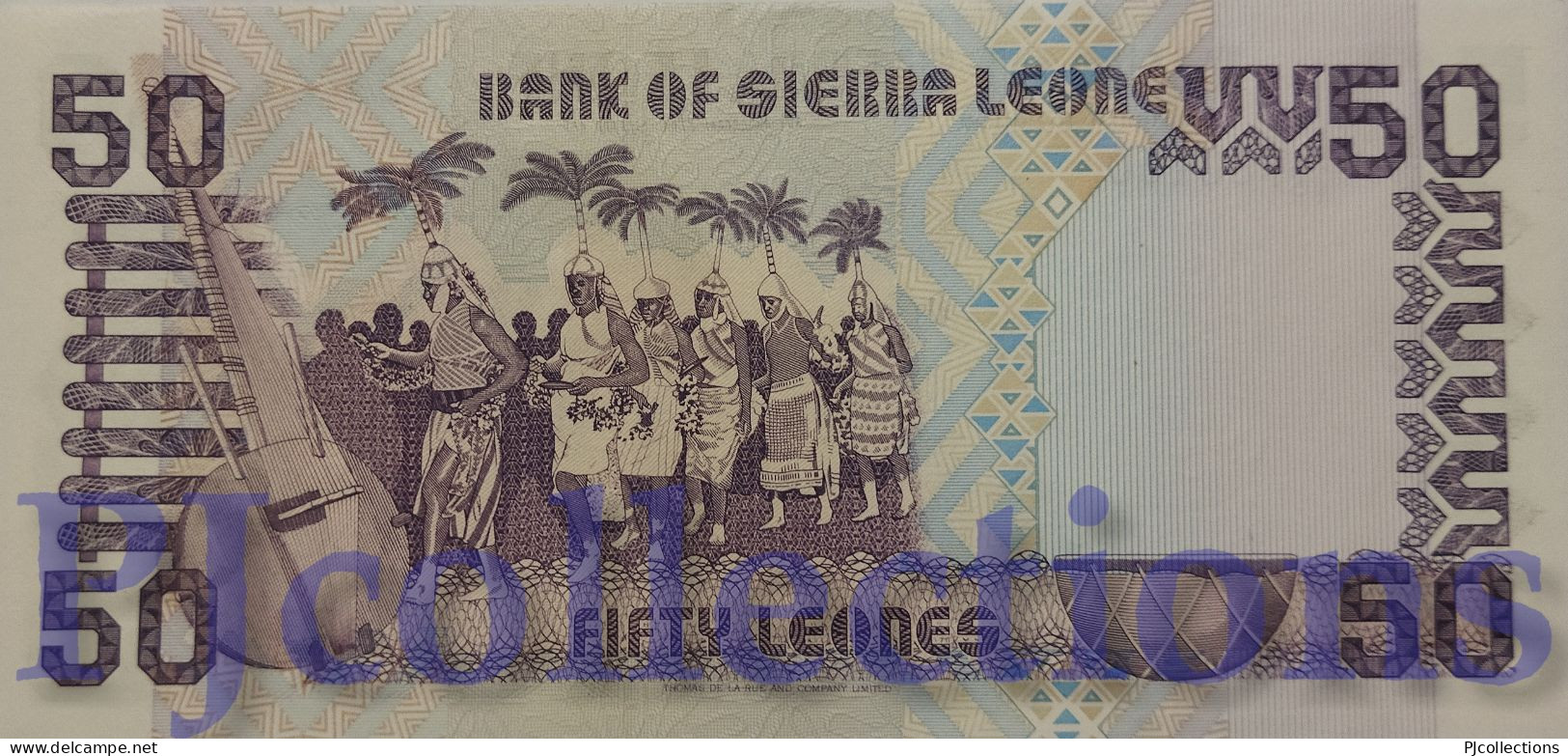 SIERRA LEONE 50 LEONES 1989 PICK 17b UNC - Sierra Leona