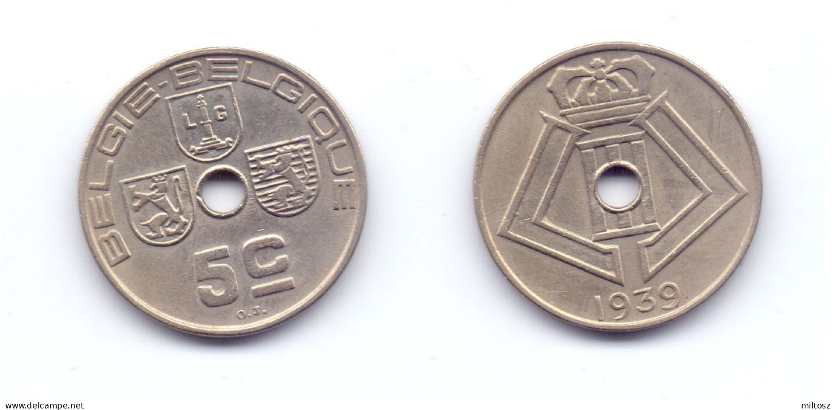 Belgium 5 Centimes 1939 BELGIE-BELGIQUE - 5 Cent